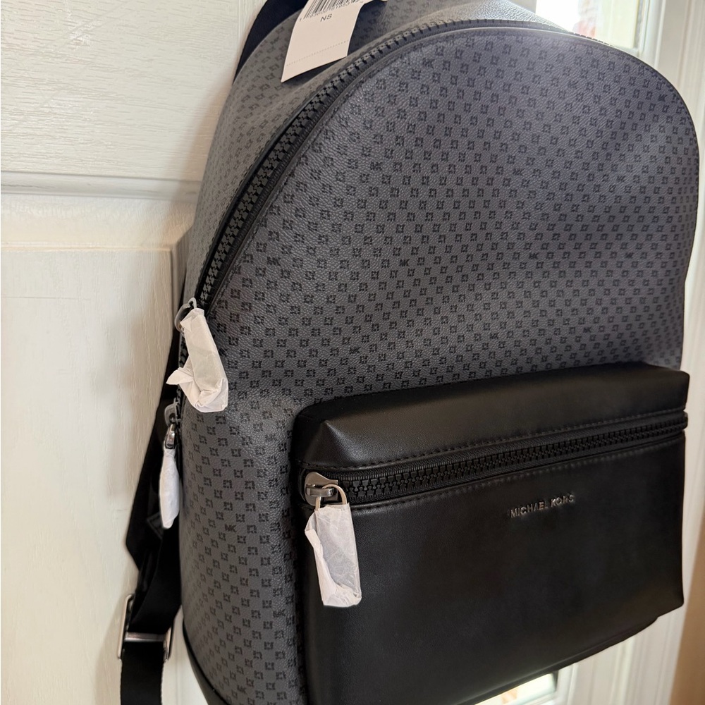 Michael Kors Gray and Black Men's Backpack - Picture 2 of 5